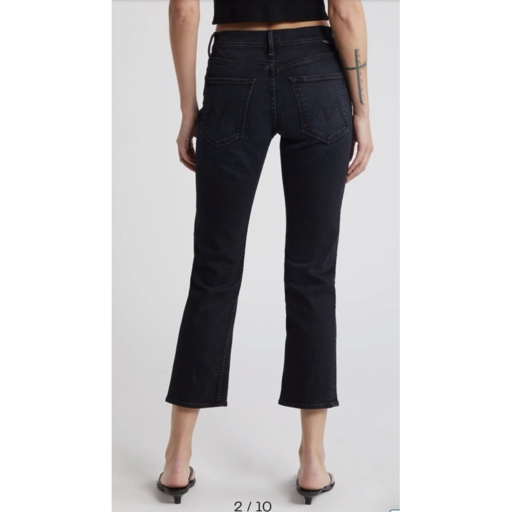 MOTHER Women Size 25 The Mid Rise Rider Ankle Jeans Night In Paris Very Dark - Picture 3 of 14